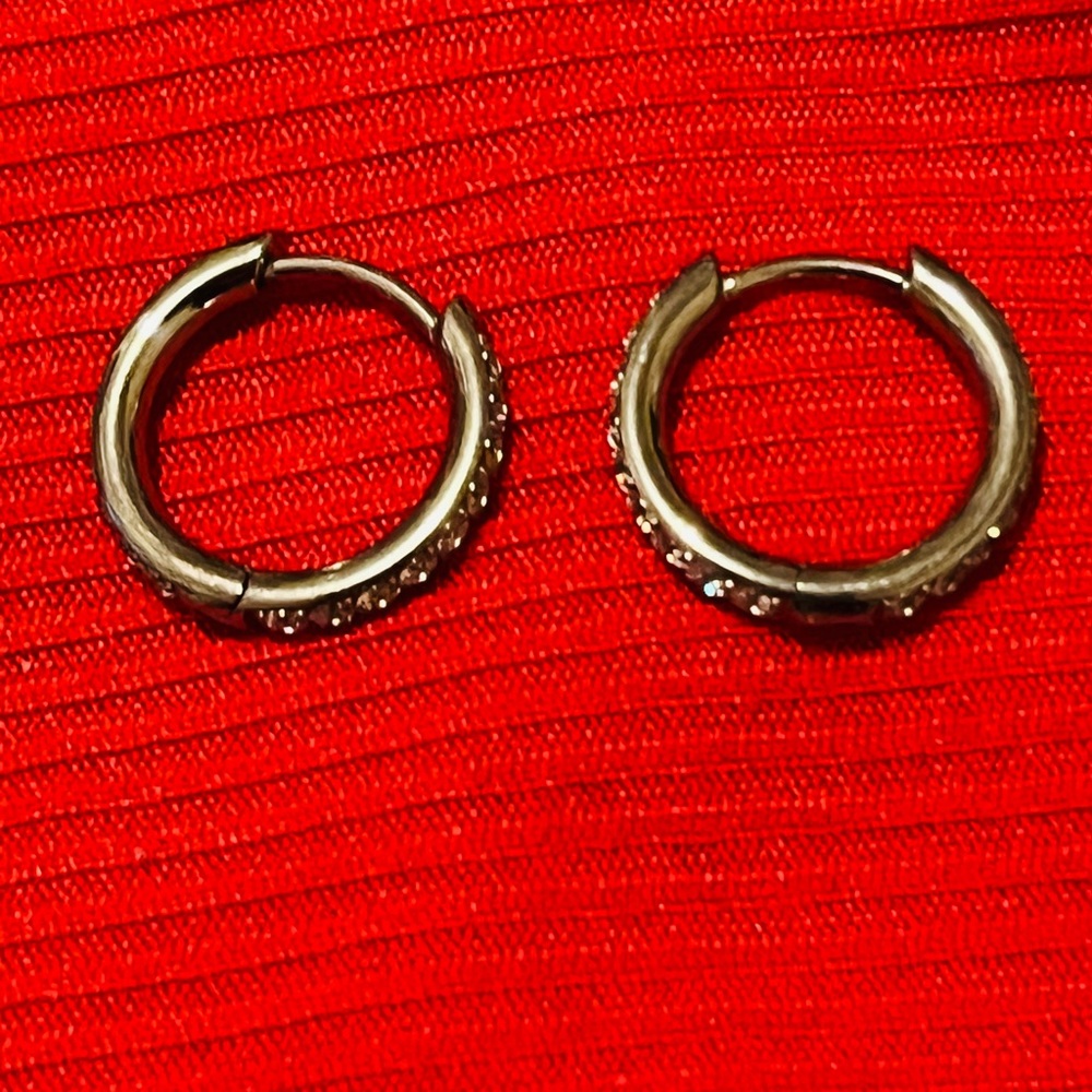 Maison Miru Silver Elegant Silver Tone Earrings - Picture 10 of 17